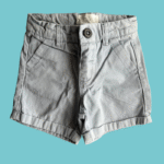 Calções clássicos, em tecido, com dobra -  18-24 meses