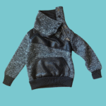 Camisola cinza com gola e fecho - 2 anos