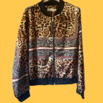 Casaco Bomber de Verão em tons leopardo