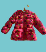 Casaco rosa com corações quente - 4-5 anos