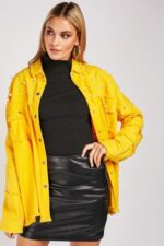 Casaco Oversized amarelo com tachas - M/L - Image 5