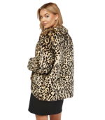 Casaco com pelo animal print claro - Image 2