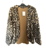 Casaco com pelo animal print claro - Image 5