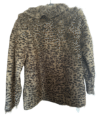 Casaco com pelo animal print castanho escuro - Image 6