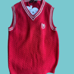 Colete vermelho em malha - 4-5 anos
