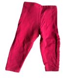 Leggings cardadas vermelhas com folhos laterais - 86cm - Image 2