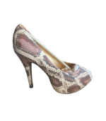 Sapatos peep toe snake print castanhos - 38 - Image 2