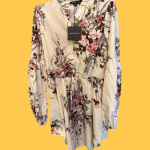 Vestido Bege Florido