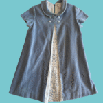 Vestido veludo azul claro - NECK & NECK - 92-106 - 4 anos