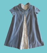 Vestido veludo azul claro - NECK & NECK - 92-106 - 4 anos