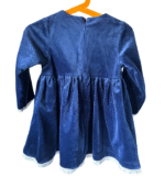 Vestido de cerimónia em veludo azul e com renda - SARDÓN - 36 meses - Image 2
