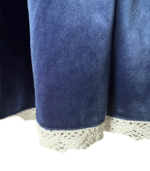 Vestido de cerimónia em veludo azul e com renda - SARDÓN - 36 meses - Image 3