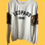 Camisola Leopard at mode - branca - M/L