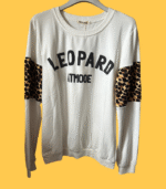 Camisola Leopard at mode - branca - M/L