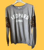 Camisola Leopard at mode - cinzenta - M/L