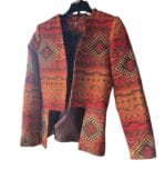 Casaco padrão étnico com gola de pelo amovível - SAHOCO - S - Image 2