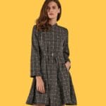 Vestido clássico cinza - AXEL - 42