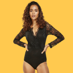 Body preto renda - Contemplay - S