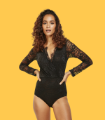 Body preto renda - Contemplay - S