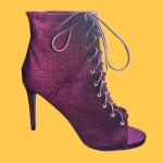 Botim aberto veludo bordeaux - AXEL - 41