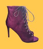 Botim aberto veludo bordeaux - AXEL - 41