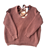 Camisola malha castanha ilhoses costas - Simplee - TU - Image 4