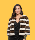 Casaco de pelo às riscas - Mivite - L