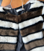 Casaco de pelo às riscas - Mivite - L - Image 4