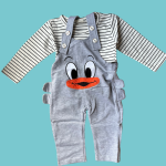 Conjunto cinza patinho  - 18 meses