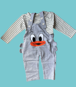 Conjunto cinza patinho  - 18 meses