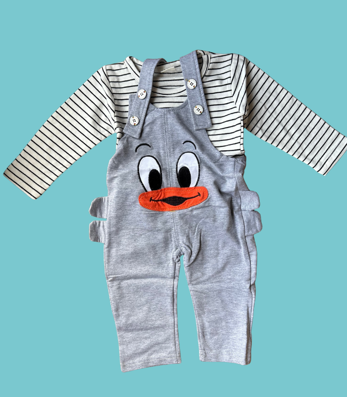 Conjunto cinza Patinho_1 Conjunto cinza patinho - 18 meses - Image 1