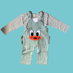 Conjunto verde patinho  - 18 meses
