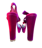 Sandálias altas veludo rosa - 38 - Image 3