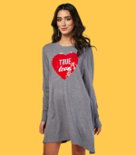 Vestido malha True Love cinza  - By Swan - TU