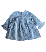 Vestido cerimónia aveludado com laço rosa - Newness - 86cm - 18 meses - Image 2