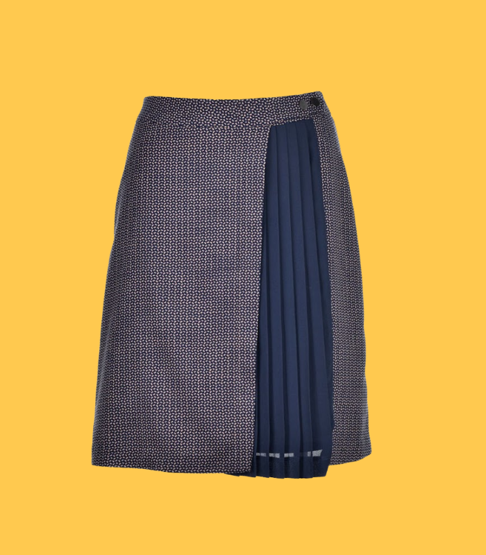 Saia azul com plissado_Axel_1_1 Saia azul com plissado - Axel - Image 1