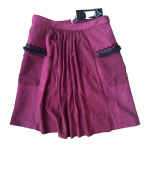 Saia veludo bordeaux com pormenor étnico - Axel - Image 4