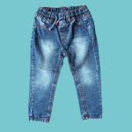 Calças ganga com costuras vermelhas - Prénatal - 89cm - 18-24meses