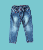 Calças ganga com costuras vermelhas - Prénatal - 89cm - 18-24meses