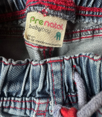 Calças ganga com costuras vermelhas - Prénatal - 89cm - 18-24meses - Image 3