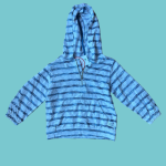 Camisola hoodie riscas com fecho - Playup - 3 anos