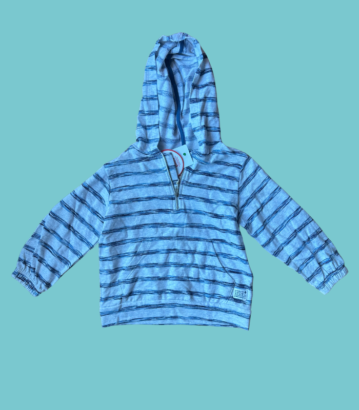 Camisola com fecho Playup_1 Camisola hoodie riscas com fecho - Playup - 3 anos - Image 1