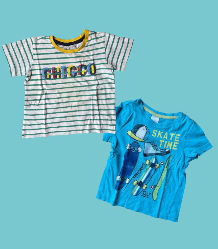 Conjunto T-shirt Chico riscas_1 Conjunto 2 T-shirts - 92cm - Image 1