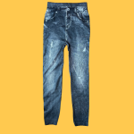 Leggings finas pretas a imitar ganga - TU