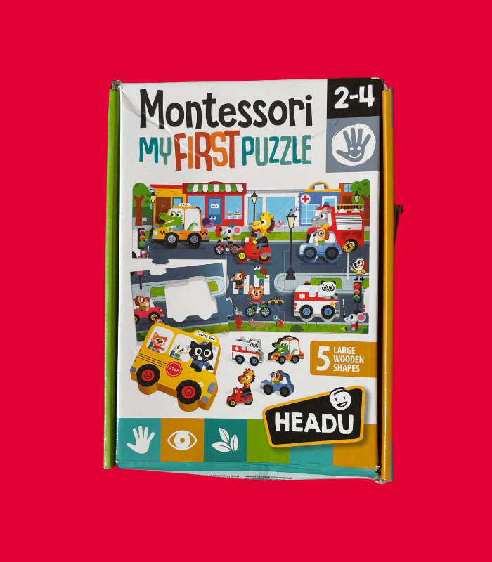 Montessori My First puzzle_1 Jogo Montessori My First Puzzle Cidade - Headu - 2-4 anos - Image 1