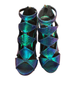 Sandália azul salto alto com reflexos - Liliana - 37 - Image 3