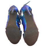 Sandália azul salto alto com reflexos - Liliana - 37 - Image 4