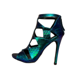 Sandália azul salto alto com reflexos - Liliana - 37 - Image 2