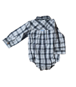 Body Camisa Xadrez azul - Zippy - 68-72cm - 6-9 meses - Image 2