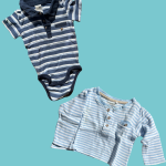 Conjunto Body e Camisola riscas - 4-6 meses